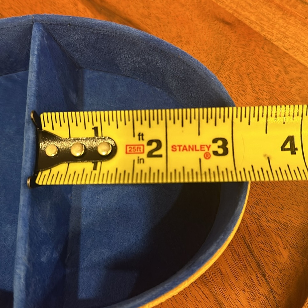 NEW🤩 RARE DAINES &  HATHAWAY HANDMADE FINE LEATHER LIDDED BOX WITH SUEDE LINING - Picture 7 of 7